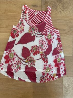 Atelier 5 Floral Print Red, Pink and White Women’s Tank Top size S